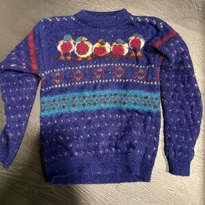 Woolrich Blue and Red Penguin Sweater